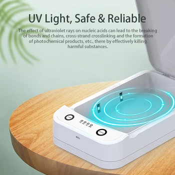 UB01A Multi-funkčné UV Svetlo Lampy Box Cleaner Prenosné Ultrafialové Svetlo Prípade Aromaterapia pre Maska Smartphony, Šperky, Hodinky