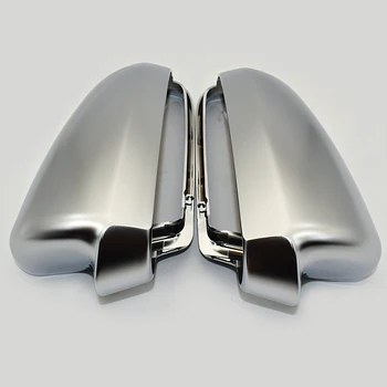 Matný Chróm Bočné Krídlo Zrkadlo Pokrytie Shell Spp Bývanie Kryt Prípade Nastavte Pre Audi A4 S4 B6 B7 L+R Nastaviť Náhradný