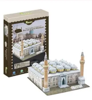 Bursa Grans Mešita Vzdelávania 3D Papier DIY Skladačka 3400 Puzzle Model Vzdelávacie Hračka Súpravy Deti Darček Hračka