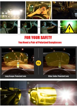 LongKeeper Hot Predaj Nočné Jazdy okuliare Proti Oslneniu Okuliare Pre Bezpečnosť Jazdy slnečné Okuliare Žlté Šošovky Nočné Videnie