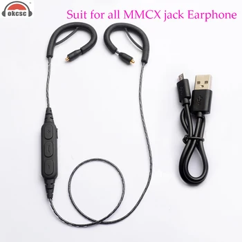 OKCSC Upgrade MMCX konektor Audio HIFI Kábel Bluetooth s Mic oblek pre SHURE SE215/315/535/846/UE900