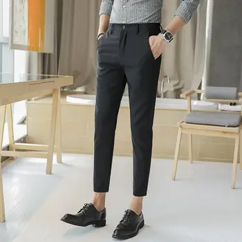 2020 pánske Kaderníctvo Trendy kórejská verzia malé-legged anglický bežné nohavice pre mužov výbava nine-point nohavice
