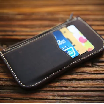 Originálne Kožené Mini Peňaženka Multi-Card Pozíciu Kreditnej Karty Držiteľ Tenké Mince Kabelku Pre Mužov Prenosné Bifold Muž Spojka Taška