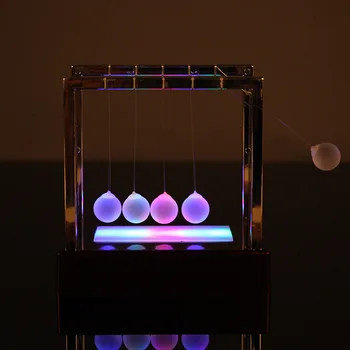 Newton Kyvadlo LED Svetlo Swing Gule, Ozdoby Rovnováhu Bazén Fyzické šetrenie Energie a Model Metal Craft Domova Darček Hračky
