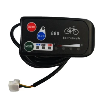 Elektrický Bicykel Displej 24V 36V 48V Klince Inteligentný Ovládací Panel Lcd Displej LED880 Vodotesný pre KT Radič