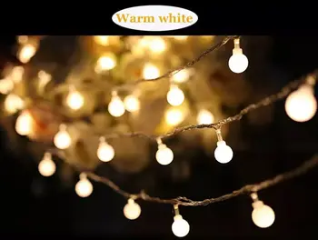 20pcs/veľa Novinka Vonkajšie osvetlenie LED Loptu string lampy 10m 100leds 110v/220v Vianočné Osvetlenie rozprávkový svadobný záhradné dekorácie