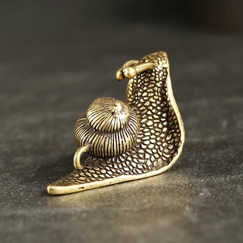 Vintage Mosadz Mini Slimák Malé Ornament Keychain Prívesky, Šperky Z Medi Zvierat Auto Prívesok Na Krúžky Na Zavesenie Ozdoby Retro Plavidlá
