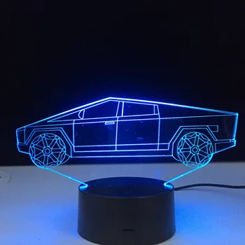 Electric Car Design 3d Ilúziu Led Nočné Svetlo pre Dieťa Spálňa Dekoratívne Nočného Jedinečný Darček pre Deti, Stolná Lampa Dropship
