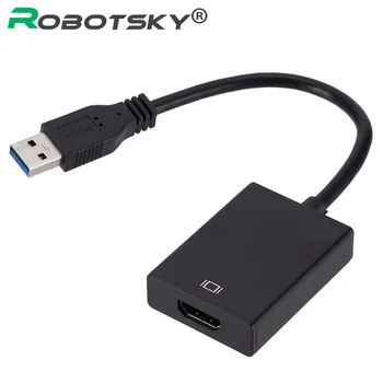 HD 1080P USB 3.0 HDMI Prevodník Kábel Adaptéra USB HDMI Externá grafická Karta Multi Monitor Adapter pre Windows 7/8/10 Notebook