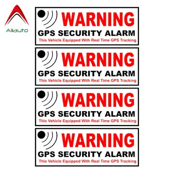 Aliauto 4 X Varovanie Označiť Reflexnými Auto Samolepku Výstraha Gps Bezpečnostný Alarm Príslušenstvo PVC Obtlačok na Motocykel Nissan,10 cm*3 cm