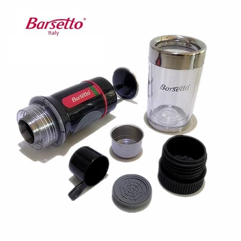 Barsetto Tripresso Prenosný kávovar Espresso Stroj Ručné Stlačte Kapsule Mletá Káva Brewer Prenosné pre Cestovanie a Piknik