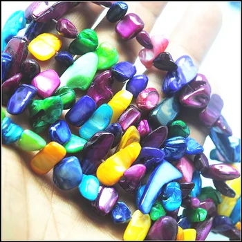 31inches lengtmulti farby shell čipy perleť guľôčky príslušenstvo 10-15 mm hot vzory pre charms náramky nové diy položiek