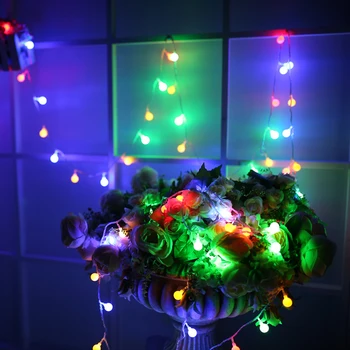 Rozprávkových Svetiel Vodotesný LED Loptu Víla String 10 M 20 M 30 M 50 M LED Reťazec Svetlo Svadobné, Vianočné Dekorácie Vonkajšie Osvetlenie