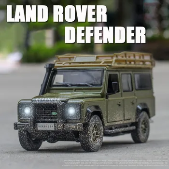 1:32 1:28 Land-Rover DEFENDER SUV die cast Zliatiny autá model Zvuk a Svetlo Späť Deti Hračka Zber Doprava Zadarmo