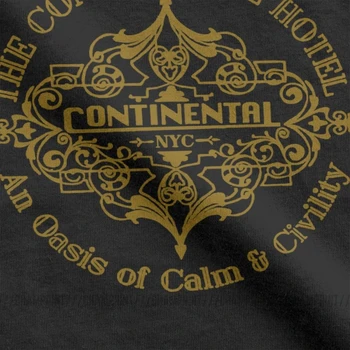 Jedinečný Hotel Continental Ján Knot Film T-Košele pre Mužov Čistá Bavlna Tričká Krátky Rukáv T-Shirt Nový Príchod Oblečenie