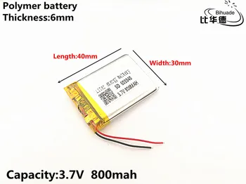 10pcs/veľa 3,7 V,800mAH,603040 Polymer lithium ion / Li-ion batéria pre HRAČKA,POWER BANKY,GPS,mp3,mp4