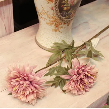 JAROWN Umelé Dahlias Kvet Hodvábu Kvetov Kytice Dekoračné Umelé kvety Na Svadobný Stôl Party Dekorácie Príslušenstvo
