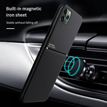 Luxusné Ochranné puzdro Pre iPhone 12 11 Pro XS MAX XR X 7 8 6 6 Plus S Magnetický Držiak do Vozidla Mäkké Kryty Pre iPhone 12 Mini SE