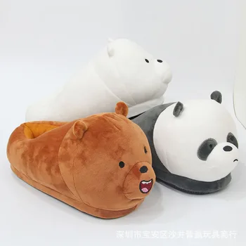 Domov Plyšové Zviera Teplé Topánky Bavlnené Papuče Anime Panda Medveď Cosplay Topánky Žena / Muž Pár Papuče Pre Dospelých Štýl