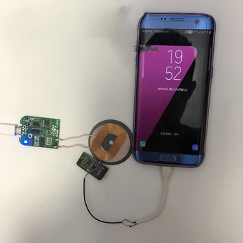 1set Vysokej kvality TI čip bezdrôtové nabíjanie prijímač, modul PCB dosky plošných spojov cievka mobilný telefón postavený-v modifikovanej DIY program