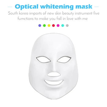 7 Farieb LED Pleťová Maska Omladenie Pleti Proti Vráskam Akné Fotón Terapia Zubov Utiahnite Nástroj Starostlivosti o Tvár Pleti Maska