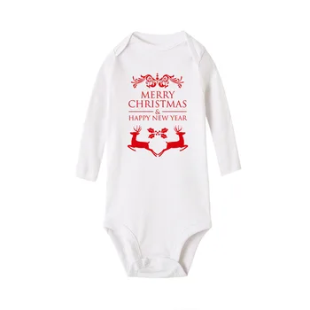 Moje Prvé Vianoce Dieťa Jumpsuit Kombinézu Bavlna Celý Rukáv Bežné Baby Born Oblečenie Pre Dievča Chlapcov