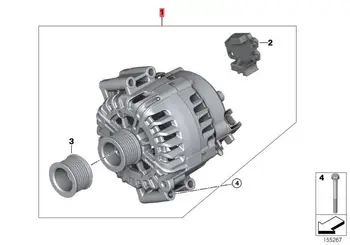 Auto Generátor montáž 2011-b mwF18 520Li N52N X3 F25 28iX N52N F18 LC I530Li generátor tensioner alternátor