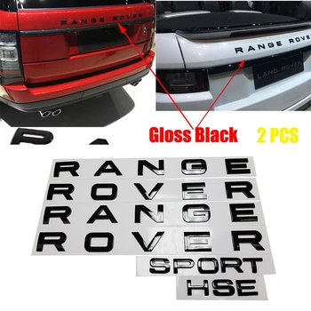 3KS Lesklé Čierne Písmená Krytom batožinového priestoru alebo zadných dverí Range Rover & Šport Hse Logo