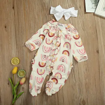 Novorodenca Jednodielnych Remienky Telo Baby Dievča Oblečenie S Dlhým Rukávom Romper Jeseň Oblečenie Sunsuit