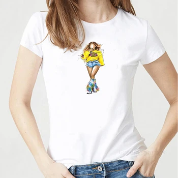 Nové letné Beyonce návrat domov album Móda Tlačené Žien T-shirt Harajuku bežné cartoon pár ulice T-shirt Topy