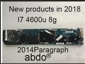 Pre Lenovo ThinkPad X1 x1c Uhlíka notebook PC doska LMQ-1 MB 12298-2 I7 4600U 8G Kvality Test OK