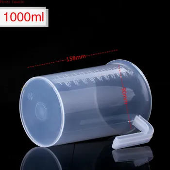 7 nové 100/250/500/1000/2000/3500/5000ml zosilnené plastové meracia stupnica pohár priehľadný potravinársky doc kuchyňa mlieko, čaj