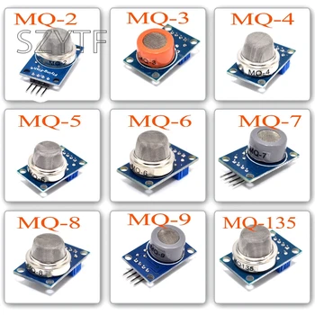 10pcs MQ-2 MQ-3 MQ-4 MQ-5 MQ-6 MQ-7 MQ-8 MQ-9 MQ-135 Detekcie Dymu metánu skvapalnený Plyn Snímača Modul pre Arduino Starter
