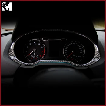 Carbon Fiber Interiéru Vozidla Refitting Príslušenstvo Auto Styling Auto Panel Panel Dekorácie Rámu Špeciálne 3D Nálepky Pre Audi Q3