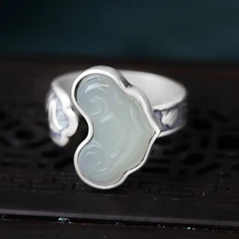SNew striebro originálne šperky vyrábané ručne prehnané tvorivé sľubný cloud panovačný mužov otvorenie nastaviteľný krúžok