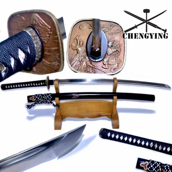 Ručne Kované Uhasí 9260 pružinovej Ocele Full Tang Čepeľ Japonský Katana Samuraj Bitka Pripravený Meč nabrúsené