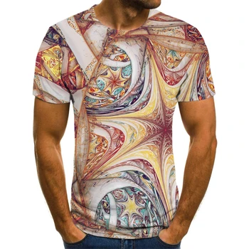 2020 nové 3D román pánske t-shirt letné módy-krátke rukávy 3D kolo krku top visual vzor tričko nadrozmerné pánske t-shirt