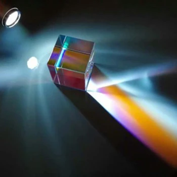 18*18*18 mm Optické Experiment Šesť-svetlo Rainbow Fotografovanie s Nami Kocku Svetlo Hranol Sklo