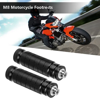2 ks Motocykel hliníkový Zadný Footpegs Doska Nôh Gumové Podložky Grip nešmykľavý povrch pre M8 motocykel motocross
