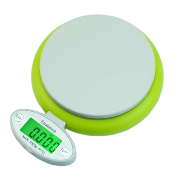 Prenosné Digitálne Kuchynské Váhy Diétu Hmotnosti Balance 5000g/1 g Presnosť Elektronickej Váhy Varenie Nástroj s táckou