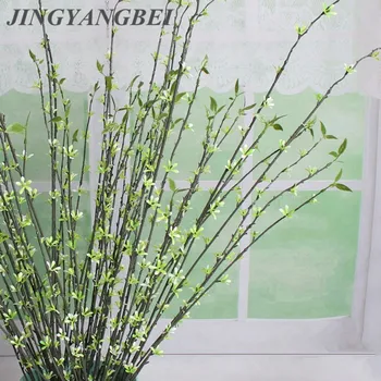 Umelé willow leaf falošné Plastové kvet územia Puky Pobočky Vodné rastliny, domáce dekorácie