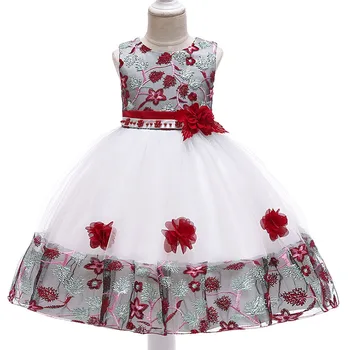 2020 Letné Kvetinové Šaty, Kostým Detský Šaty Pre Dievčatá Oblečenie Batoľa Dievča Vestido Princezná Šaty Strany Svadobné Šaty L5045