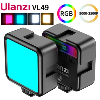 Ulanzi VL49 RGB Vrecku LED Video Svetlo, 2700K-9000K Na Svetlo Kamery Mini Pocket Vyplniť Svetla Fotografie Osvetlenie Vlog Svetlo