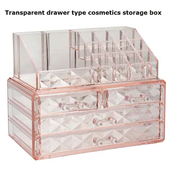 Transparentné zásuvky typu kozmetika úložný box multi-layer ploche toaletný stolík šperky starostlivosti o pleť stoly drobnosti organizátor box