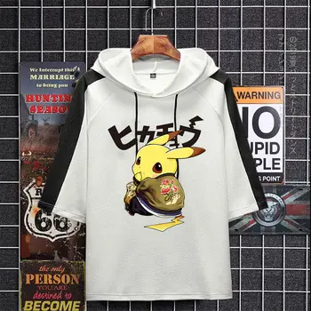 Cool jeden kus T-shirt Ulici príležitostné voľné cartoon mikina s Kapucňou T-Shirt top Funny T-shirt hip hop Japonský vrtuľník T-shirt