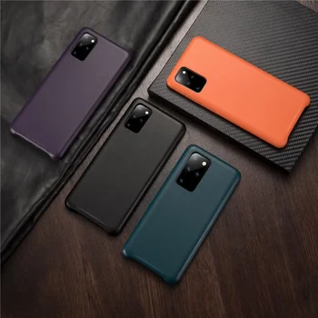 Luxusné Kožené Shockproof Telefón Prípadoch pre Samsung Galaxy S20 S9 S10 Plus Ultra Poznámka 8 9 10 Retro Kryt Čierny Vintag Orange Pevné