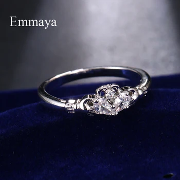 Emmaya Módne Šperky Romantickom Štýle Krúžok So Srdcom Tvar V Ruke AAA Zirconia Pre Ženy, Úžasný Darček V Výročie