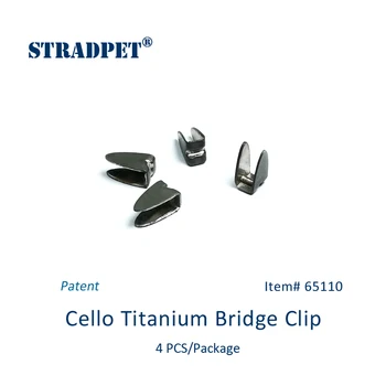 Nový Patent, STRADPET Titanium Bridge Klip pre Violončelo, 4 KS v Jednom Balení, Violončelo Príslušenstvo. Klip Len bez Most!