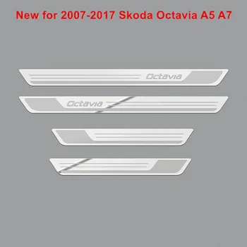 Pre Škoda Octavia A5 A7 Roky 2007-2012 2013 2016 Auto príslušenstvo, Auto-styling Nerezové Dvere, Parapetné šúchať Doska