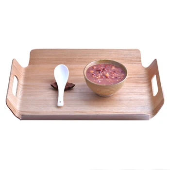 Luxusný Písací Stôl Tabuľka Bambusu V Posteli Chlieb Drevený Zásobník Dreva Ovocné Raňajky Potravín, Koláč, Káva, Čaj Slúžiace Zásobník S Rukoväťou